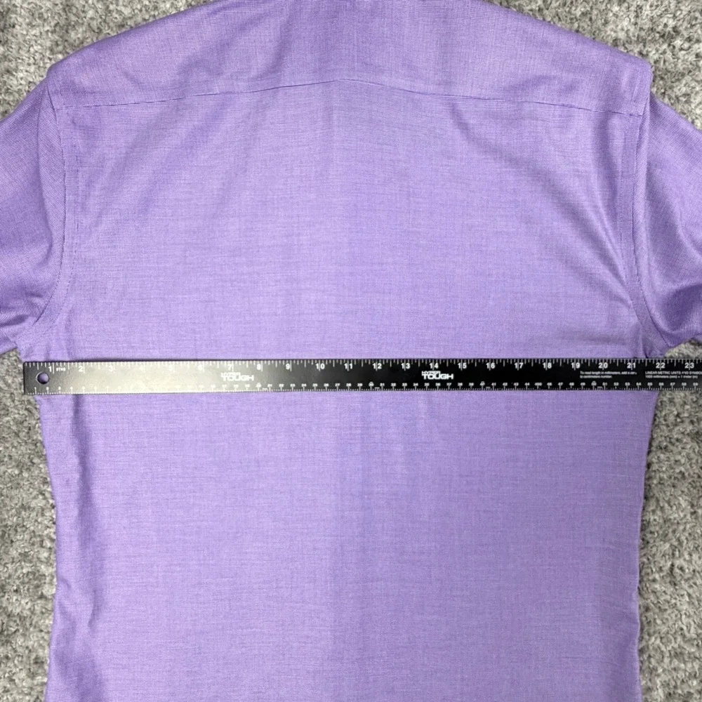 Banana Republic Men's L Purple Non-Iron Slim Fit Dress Shirt Cotton Work Casual‎